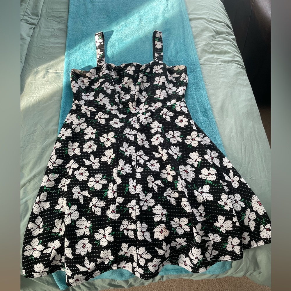 Torrid Black Floral Sundress, Size 2